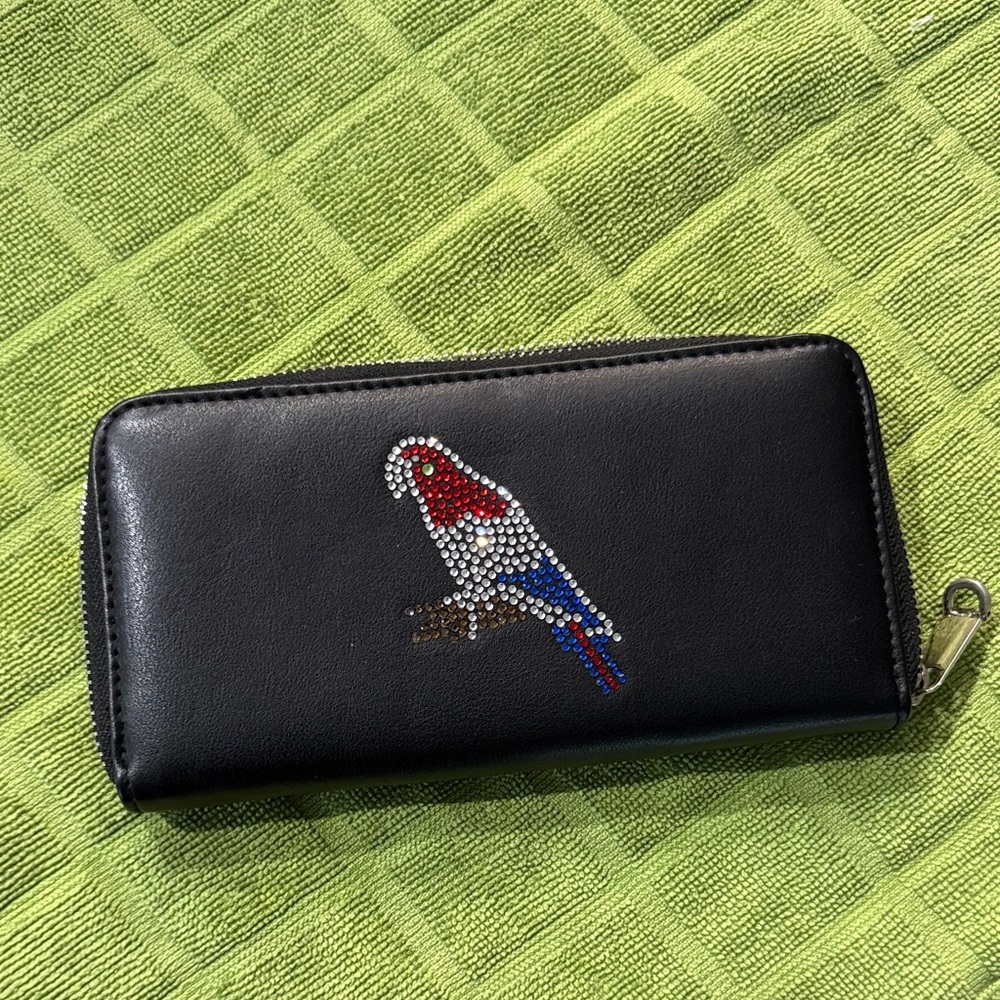 Black Parrot Design Wallet